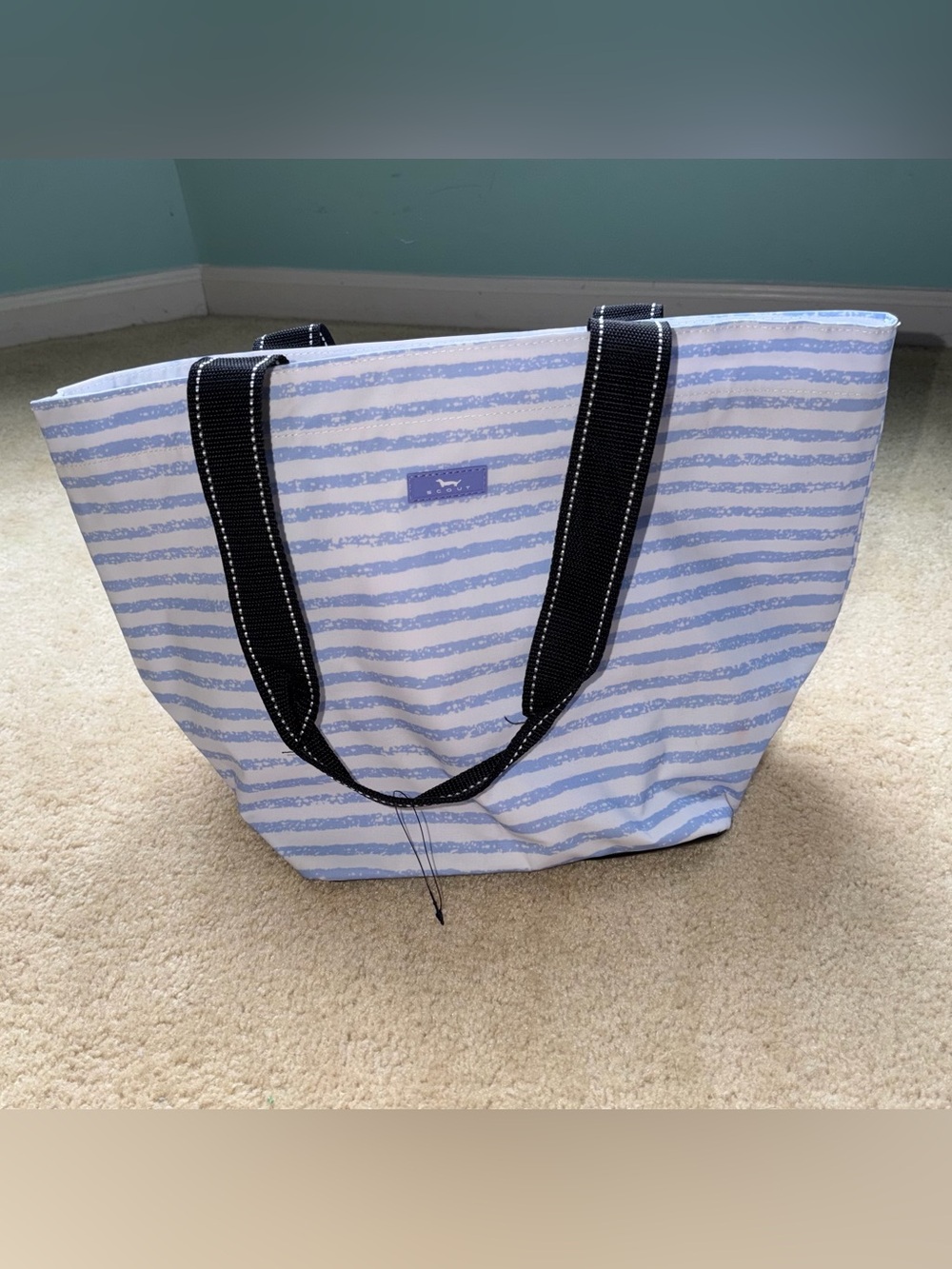 NWOT Scout Blue & White Striped Daytripper Tote Bag - Never Used - Coated Cotton